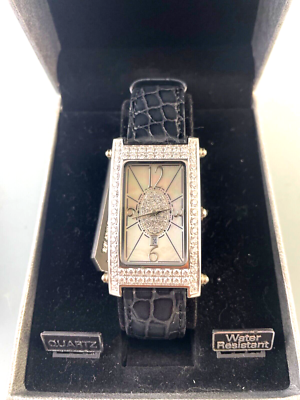 New Box Croton Ladies Watch Rectangle MOP Face CZ Sapphire  display picture 2