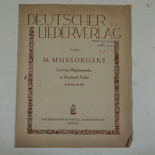 MUSSORGSKY lied des mephistopheles in auerbachs keller , baritone / piano - 第 1/1 張圖片