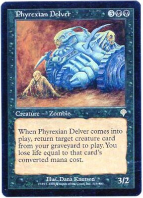 PHYREXIAN DELVER X1  MAGIC MTG  INVASION  EXCELLENT (EX) 2000