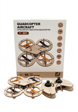 DIY Wooden Experiment Educational STEM Drone Quadcopter Aircraft Remote Control