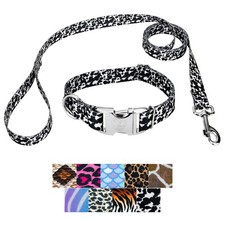 Country Brook Petz  Premium Dog Collar and Leash - Animal Prints Collection