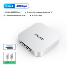 ORICO 40Gbps USB HUB Docking Station for Mac Mini M4 M4 Pro M.2 NVMe SSD 8TB