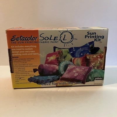 Pebeo Setacolor Soleil Sun Printing Fabric Art Paint Kit Open Box