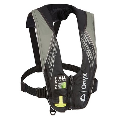 Onyx A/M-24 Series All Clear Automatic/Manual Inflatable Life Jacket - Grey -...