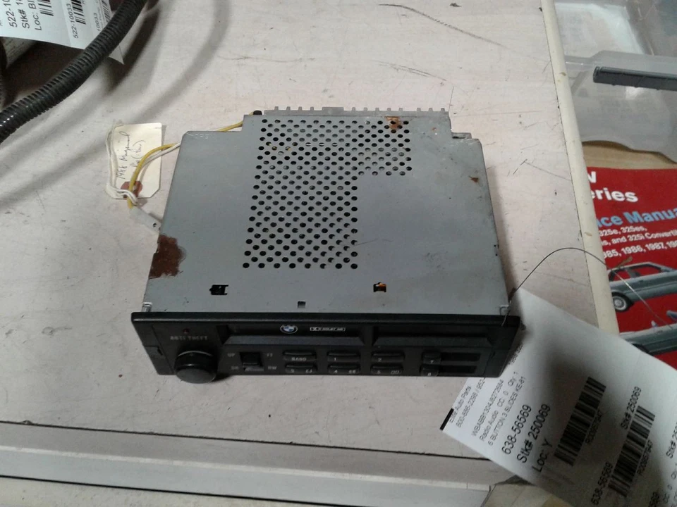 Equipo de audio radio casete con banda meteorológica compatible con 87-88 BMW 325e 957947 Foto 2 de 4