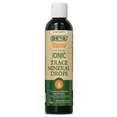 Vegan Ionic Trace Mineral Drops, Low Sodium, pH Balancing, 96-Day Supply, 8 F...