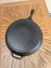 Vintage Lodge 14SK Large Diameter Cast Iron Handle Skillet USA Seasoned