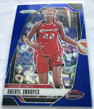 2024 Prizm WNBA Basketball Sheryl Swoopes Houston Comets Blue Velocity Prizm #74