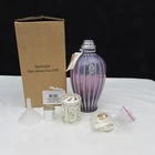 Fenton Aubergine Striped Rib Optic La-Tee-Da Effusion Lamp 2007 W68
