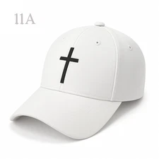 Christian  Cross Cap For Men Women Adjustable Baseball Cap Religious Faith Gift