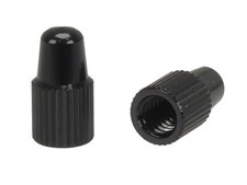 Aluminum Bicycle Valve Caps for PRESTA Valve pair - BLACK