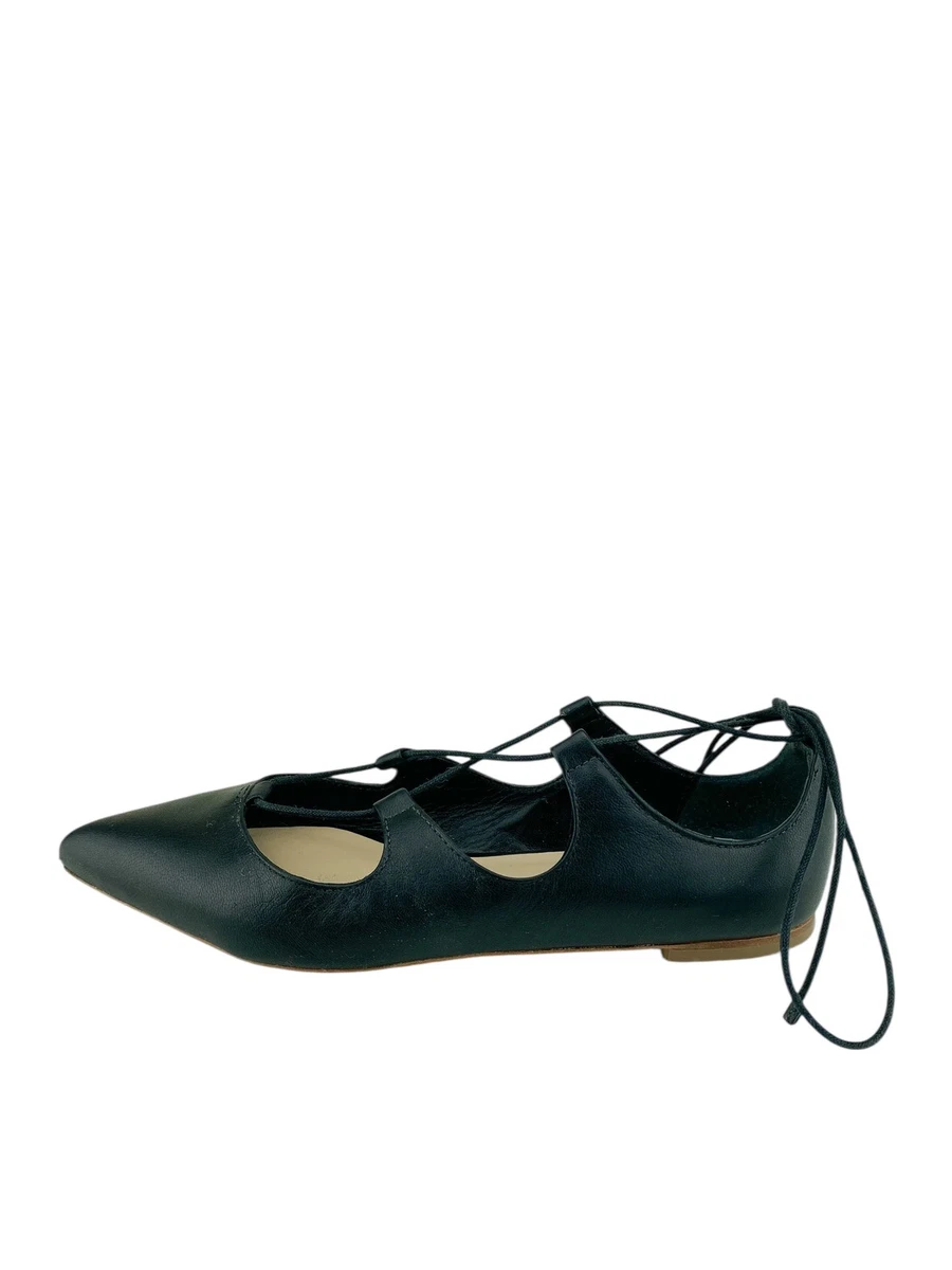 Loeffler Randall Lace Up Leather Upper Flats for Women for  display picture 1