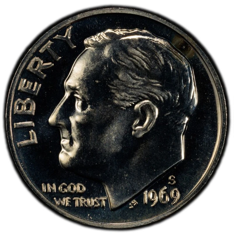 美国铸币厂罗斯福1969 美分银币(1946-现在) | eBay