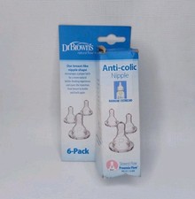 Dr Brown's Anti Colic Baby Bottle Nipple 6 Pack Narrow Slowest Flow Preemie