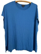J Jill shirt Womens size 2X blue Wearever Collection sleeveless (T1660O)