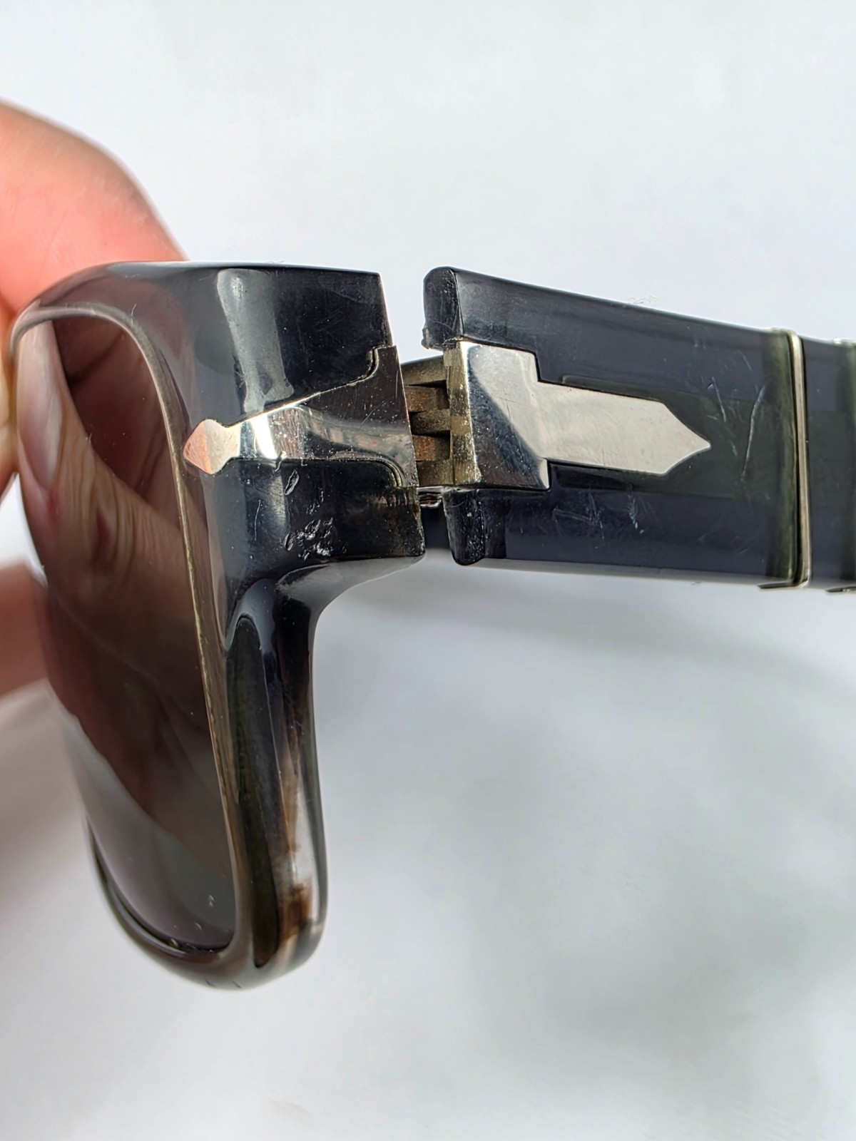 Persol Matte Black Rectangular Polarized Sunglass… - image 8