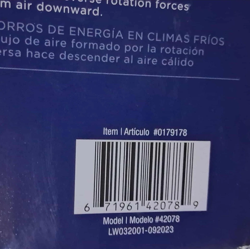 Harbor Breeze Lansing 42-in Brushed Nickel with Sable/Honey Indoor Ceiling NEW - Image 3 of 3