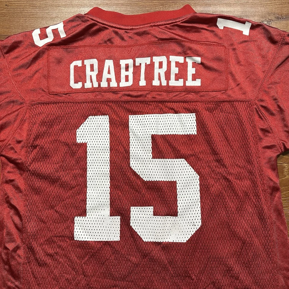 Camiseta de fútbol vintage Reebok San Francisco 49ers juvenil L Michael Crabtree #15 Foto 4 de 4