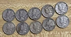 Lot of (10) Circulated  Mercury Dimes 1941 P 1942 P 1943 P 1944 D 1945 PD Silver