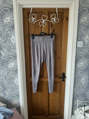 Aztec Diamond Equestrian Taupe Grau High Waist Reitstrumpfhose Leggings - L