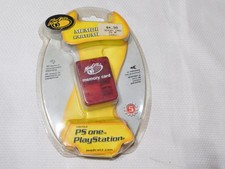 Mad Catz Sony PlayStation PS1 Memory Card 1MB Translucent Red NEW
