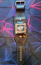 orologio guess uomo vintage inizio anni 2000 con cinturino in pelle