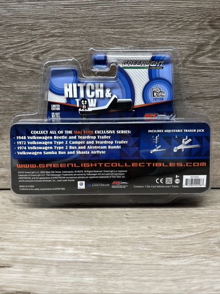 Greenlight 51035 - 1:64 enganche y remolque VOLKSWAGEN TIPO 2 BUS & AIRSTREAM BAMBI 1974 Foto 2 de 2