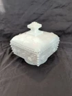 Vintage Westmoreland Milk Glass Panaled Grape Candy Dish Covered