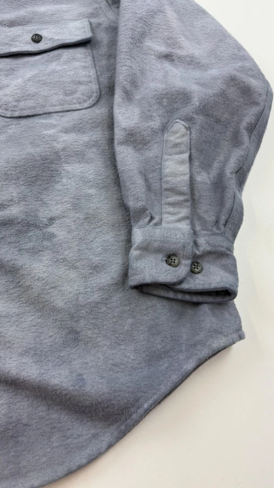 Camisa Carhartt Para Hombres Mediana Gris Polar Camisa Chaqueta Botón Delantero Ropa de Trabajo Foto 4 de 4