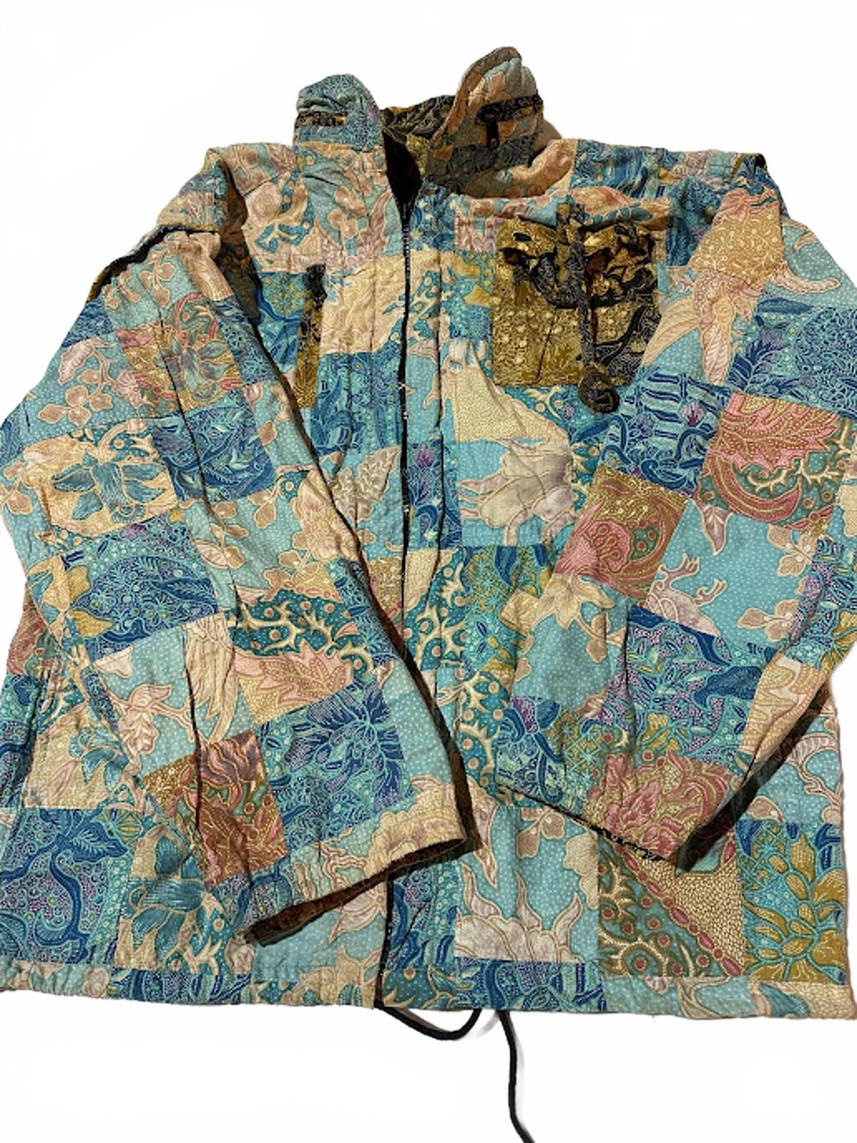 Vintage Reversible Batik Patchwork Jacket - image 6