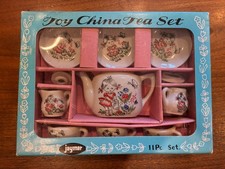 MCM Vintage Jaymar Top China Tea Set 11 Pieces Original Box Garden Girl Japan