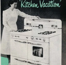 1949 Caloric Automatic Gas Range Stove Advertisement Kitchen Appliances DWQQ17