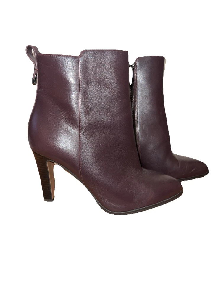 Botas Coach femininas de couro marrom tamanho 8 - Imagem 2 de 4