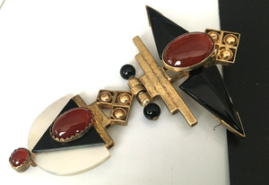 31g BIG Vtg Pendant Brooch Pin MARKED TRICIA YOUNG Trica's 925 STERLING SILVER 