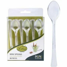 Mini Plastic Clear Spoons For Dessert [BULK]