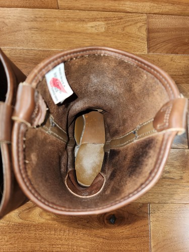 Red Wing PECOS Brown Leather Pull On Roper Boots Wide Size 10 EE Made USA - Picture 11 of 12