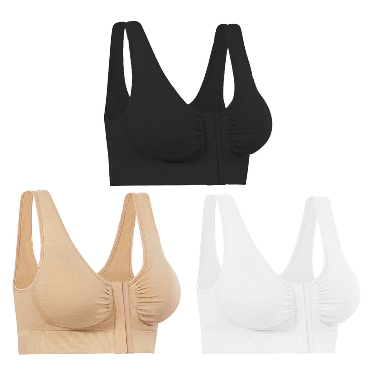 Miracle Bamboo Comfort Bra Deluxe - Med. (35-37 )- Set of 3