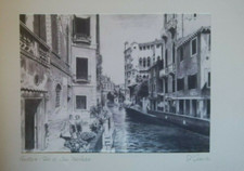 Chinese silk silkscreens signed Giuseppe Mario D'Amico - VENICE/PARIS