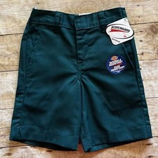 Dickies Boys School Uniform Shorts Hunter Green Plain Front Size 5 RG W735159