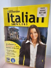 Learn How To Speak Italian With Instant Immersion Levels 1-3 PC/MAC-New