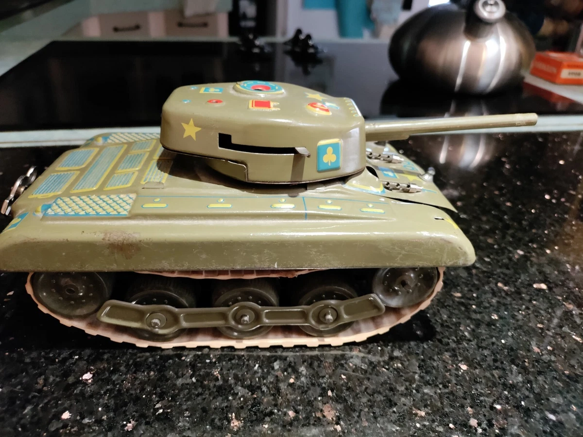 Jouet Tank Mécanique Gama Vintage - 9 Cm - Occasion (manque Clé Et Une Chenille)