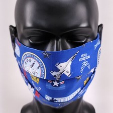 Airforce reversible face mask 100 Cotton handmade in USA