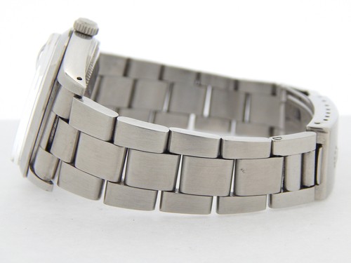 Mens Rolex Date 15000 Stainless Steel Watch w/ Oyster band and White Arabic Dial - Picture 4 of 8