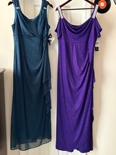 formal gowns lot of 2 new with tags size 16 is green the size 18 is purple 