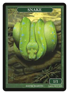 Snake Token 1/1  Artist David Martin MTG Magic Token Givememana