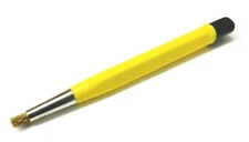 Brass Scratch Brush Pen Style with Retractable Brass Bristles Metal Clay Jewelry