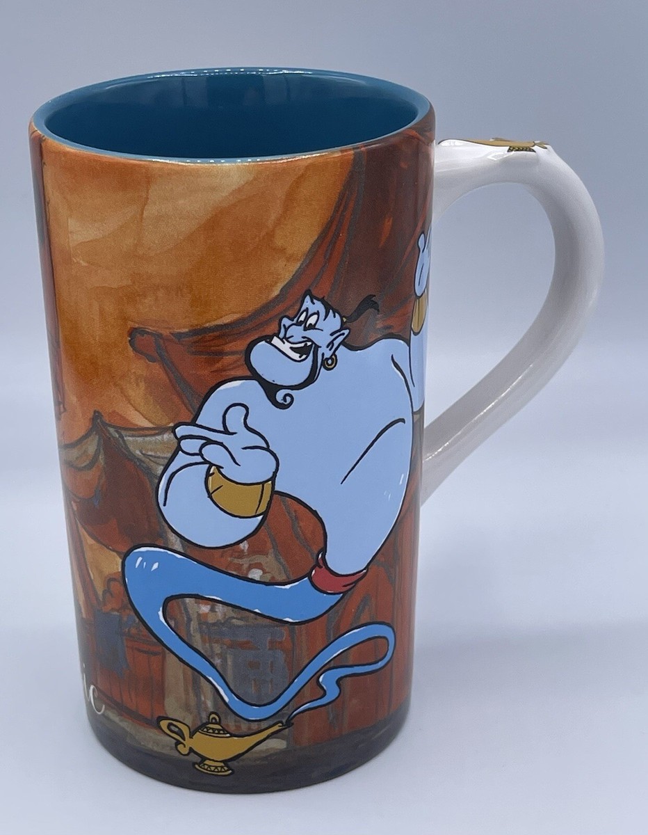 Walt Disney Aladdin Genie "Believe In Magic" Ceramic Coffee Cup Tall Mug |  eBay