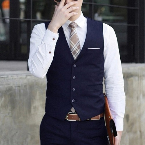 Waistcoat Tuxedo Dress Casual Vest Suit 