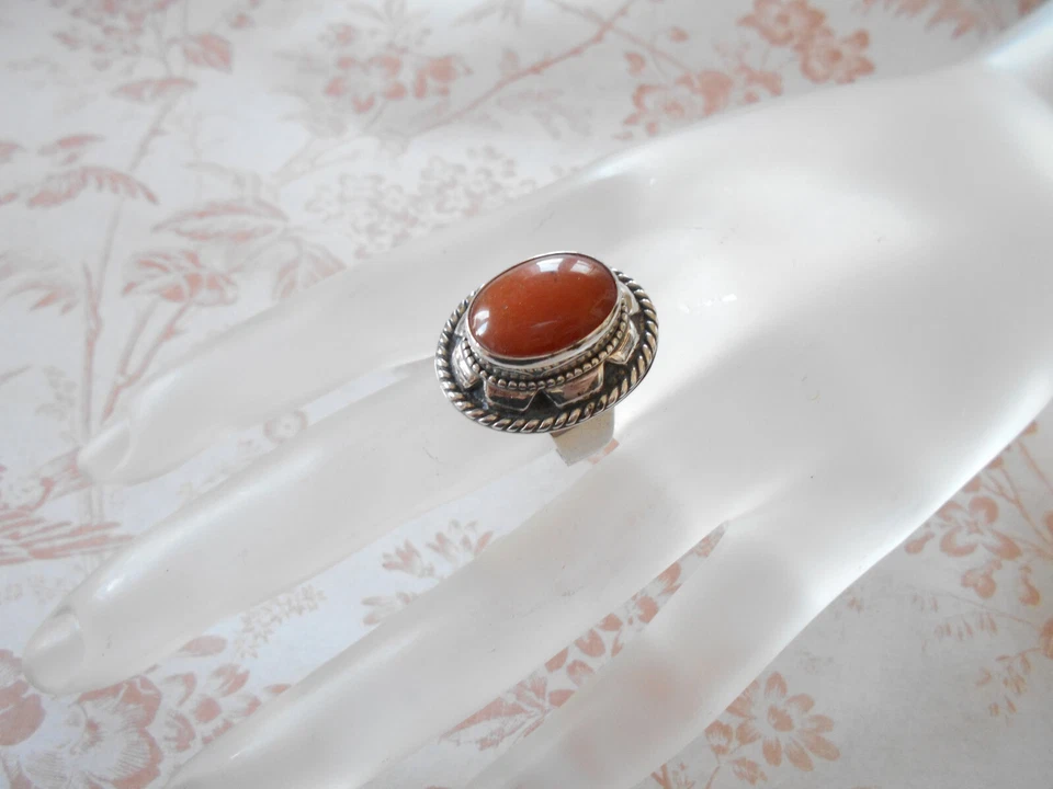 Anillo de cornalina Sterling Carolyn Pollack talla 10,5 4181R Foto 2 de 4