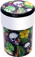 Portable Car Travel Cigarette Cylinder Skull Ashtray Holder Cup -LED Light